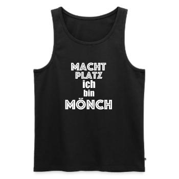 bin Mönch Karneval Fasching Kostüm - Männer Premium Bio Tank Top - Schwarz - Vorne - AI Model Male 178 light (178cm)