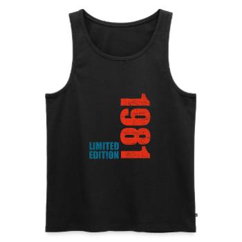 42th Birthday Men Women 42 Years 1981 Funny Gift - Männer Premium Bio Tank Top - Schwarz - Vorne - AI Model Male 178 light (178cm)