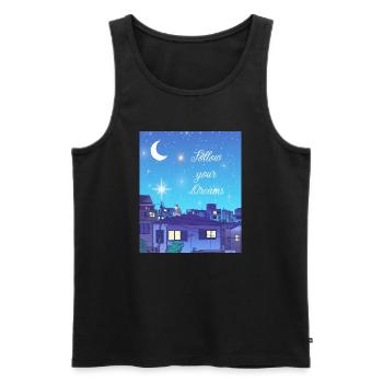 Anime Night - Männer Premium Bio Tank Top - Schwarz - Vorne - Michal (187cm)