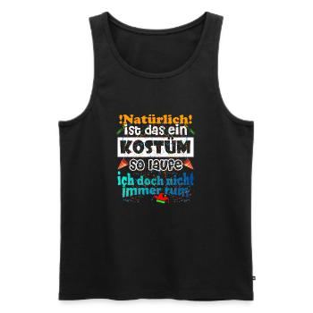 Kostüm Natürlich Verkleidet - Männer Premium Bio Tank Top - Schwarz - Vorne - Michal (187cm)