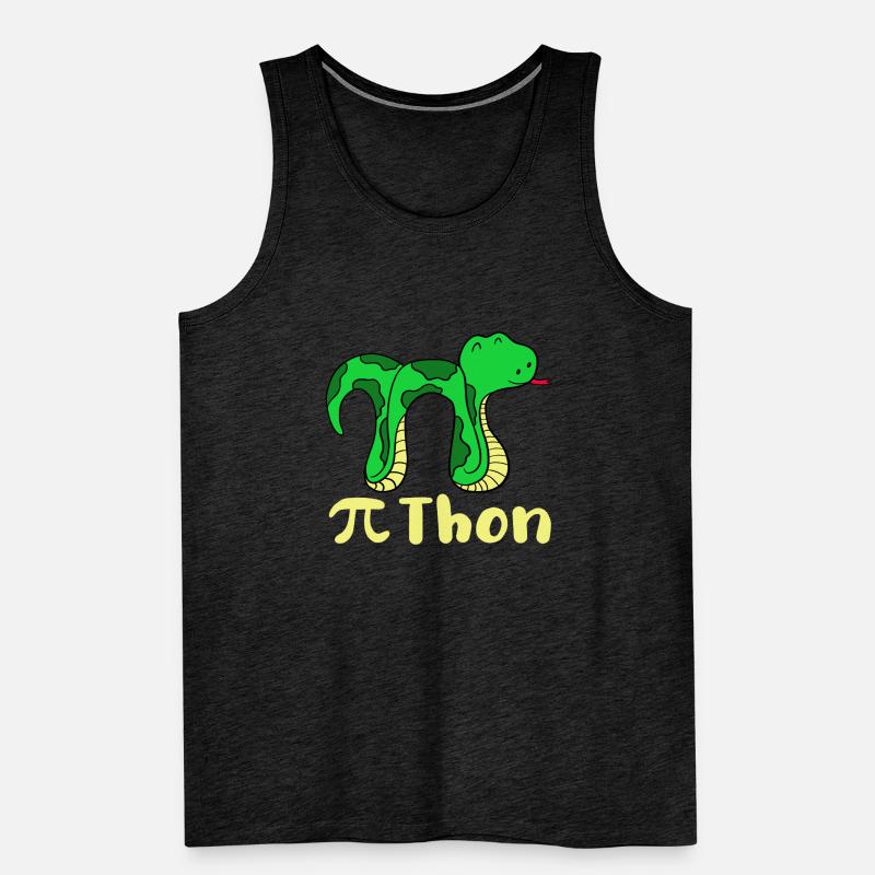 Drôle serpent pi jour math python science blague Débardeur bio Premium Homme