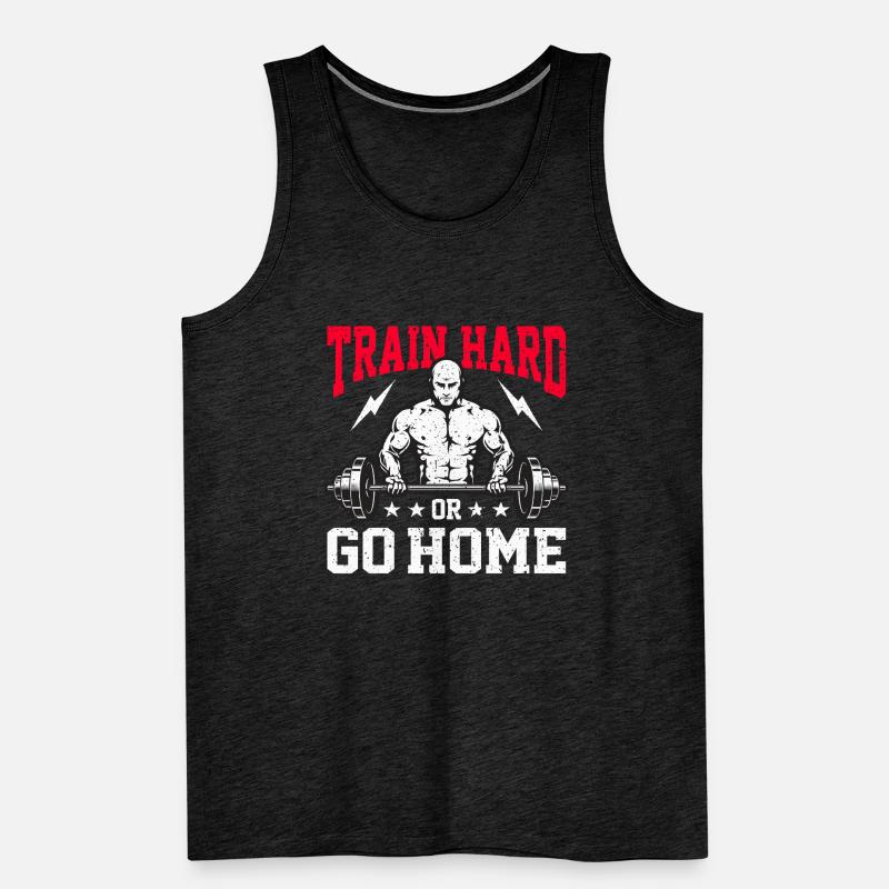 Trainiere hart oder geh nach Hause Männer Premium Bio Tank Top