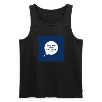 Not for one Satoshi bubble blue - Men's Premium Organic Tank Top - black - Front - AI Model Male 178 light (178cm)