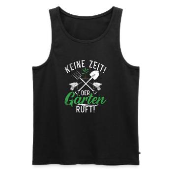 Keine Zeit! Der Garten ruft Design - Männer Premium Bio Tank Top - Schwarz - Vorne - Michal (187cm)