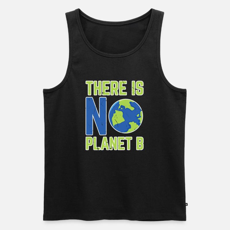 There is no Planet B - Männer Premium Bio Tank Top - Schwarz