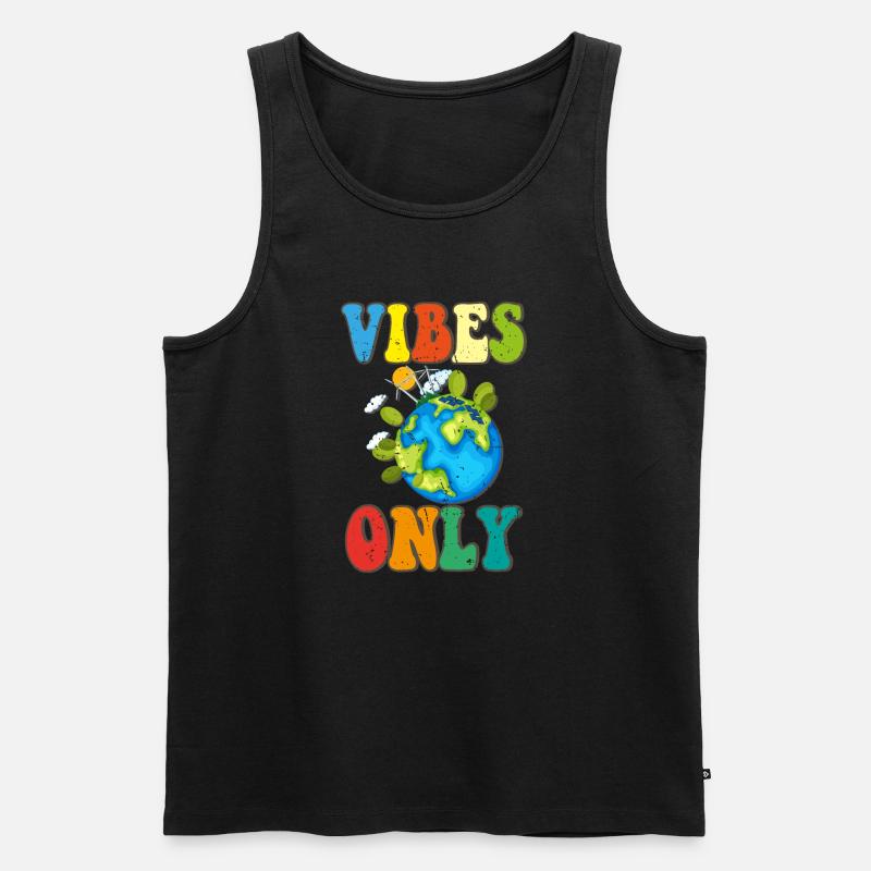 Vibes Only - Männer Premium Bio Tank Top - Schwarz