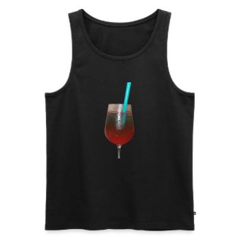 Cocktail - Men's Premium Organic Tank Top - black - Front - Michal (187cm)