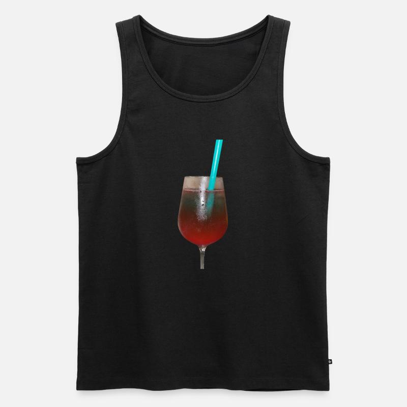 Cocktail - Männer Premium Bio Tank Top - Schwarz