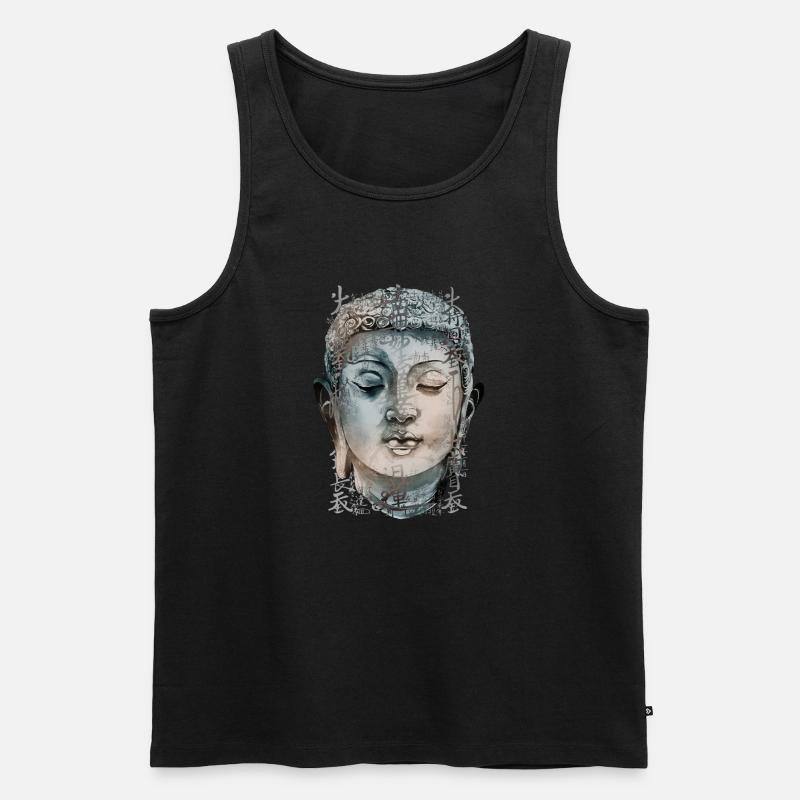 Buddha - Männer Premium Bio Tank Top - Schwarz