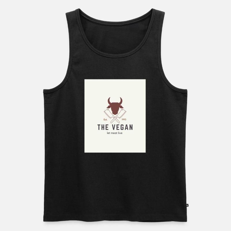 The Vegan - Männer Premium Bio Tank Top - Schwarz