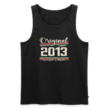2013 Vintage Retro Geburtstagsgeschenk 2013 - Männer Premium Bio Tank Top - Schwarz - Vorne - Michal (187cm)