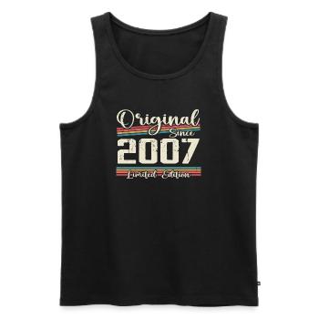 2007 Vintage Retro Geburtstagsgeschenk 2007 - Männer Premium Bio Tank Top - Schwarz - Vorne - AI Model Male 178 light (178cm)