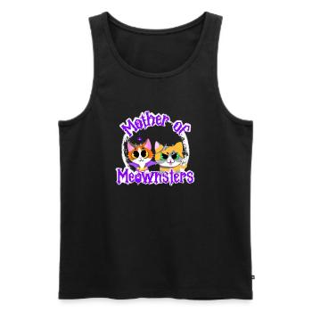 Mother of Meownsters Cute Cats Halloween Costume - Men's Premium Organic Tank Top - black - Front - AI Model Male 178 light (178cm)