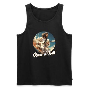 Rock ́n ́Roll Jésus - Débardeur bio Premium Homme - noir - Devant - Michal (187cm)