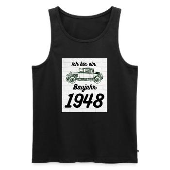 Oldtimer 1948 - Männer Premium Bio Tank Top - Schwarz - Vorne - Michal (187cm)