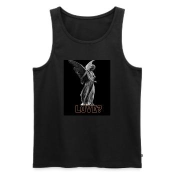 Love? T-shirt - Männer Premium Bio Tank Top - Schwarz - Vorne - Michal (187cm)