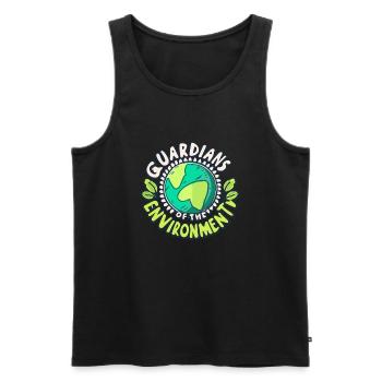 GUARDIANS OF THE ENVIRONMENT - Männer Premium Bio Tank Top - Schwarz - Vorne - AI Model Male 178 light (178cm)
