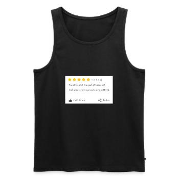 Wunderschön! Und seine Arbeit war auch OK ;) - Männer Premium Bio Tank Top - Schwarz - Vorne - Michal (187cm)