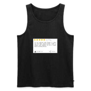 Keine Fragen stellen, Bier bringen! Kundenbewertun - Männer Premium Bio Tank Top - Schwarz - Vorne - Michal (187cm)