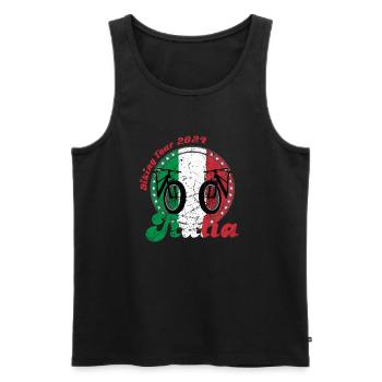 Italien 2024 - Männer Premium Bio Tank Top - Schwarz - Vorne - Michal (187cm)