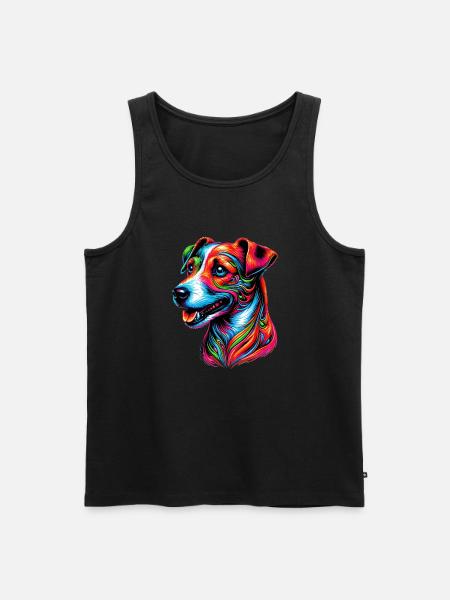 Jack Russell Terrier Dog - Men's Premium Organic Tank Top - black