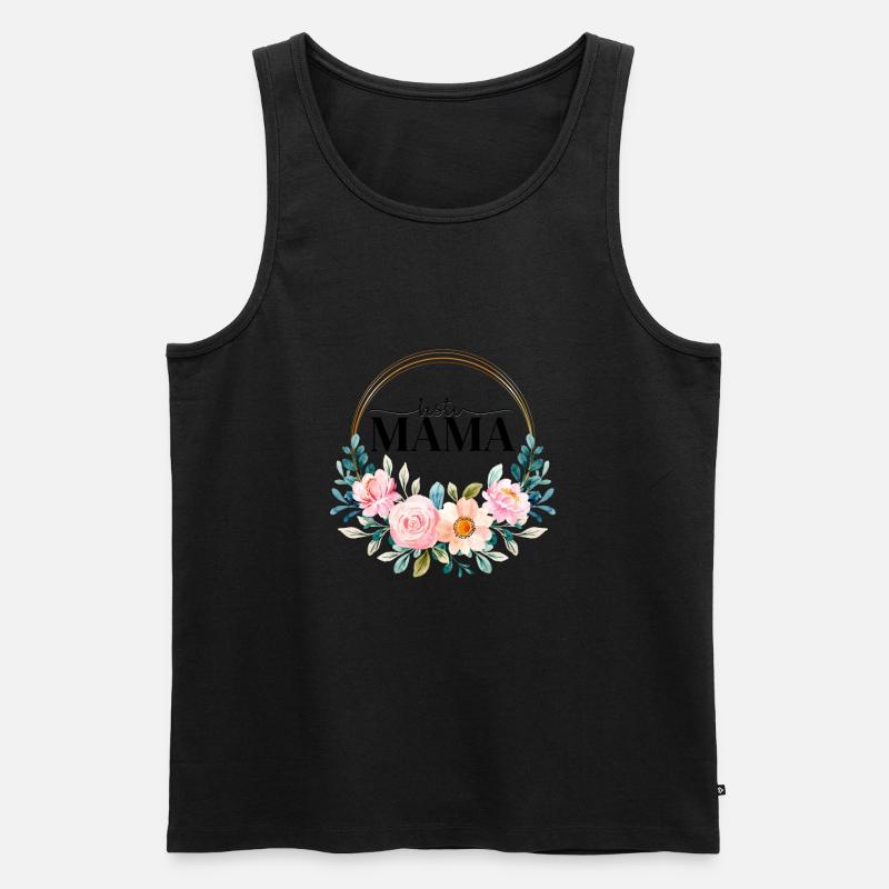 Beste Mama - Männer Premium Bio Tank Top - Schwarz