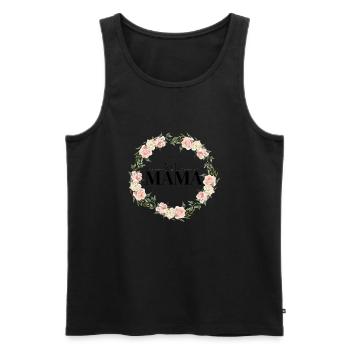 Für die beste Mama der Welt - Männer Premium Bio Tank Top - Schwarz - Vorne - Michal (187cm)