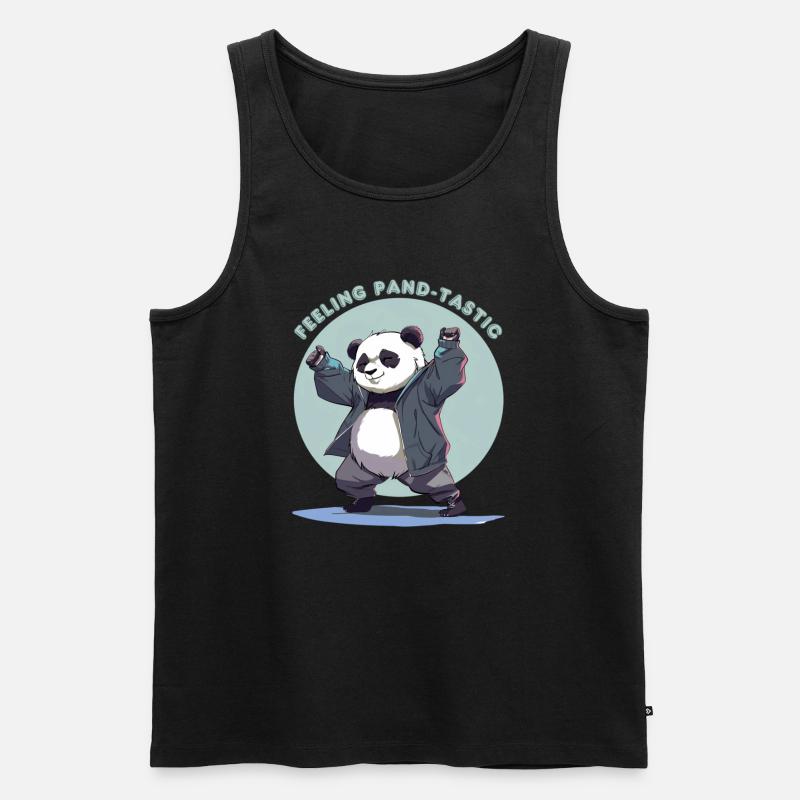 Feeling Pand- dastic - Männer Premium Bio Tank Top - Schwarz