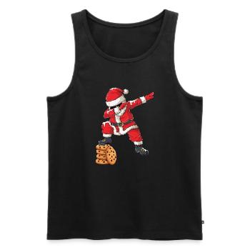 Dabbing Santa Claus Christmas Design - Men's Premium Organic Tank Top - black - Front - Michal (187cm)