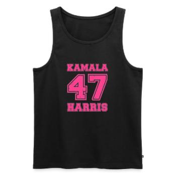 Kamala Harris, 47e présidente des États-Unis - Débardeur bio Premium Homme - noir - Devant - Michal (187cm)