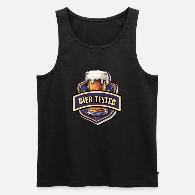 Karneval Bier Tester - Männer Premium Bio Tank Top - Schwarz