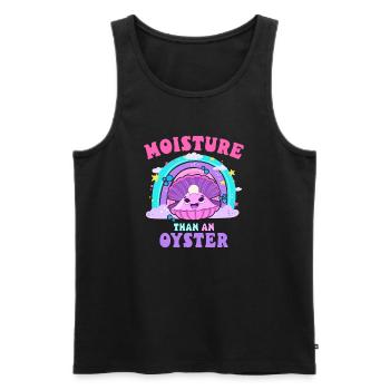 moisture than an oyster embarrassing inappropriate - Men's Premium Organic Tank Top - black - Front - AI Model Male 178 light (178cm)