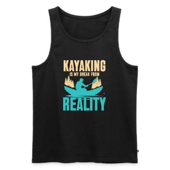 Kayak - Débardeur bio Premium Homme - noir - Devant - Michal (187cm)