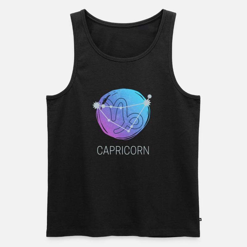 Steinbock Tierkreiszeichen Horoskop Sternzeichen - Männer Premium Bio Tank Top - Schwarz
