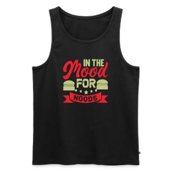 In the Mood for Noods Funny Design - Men's Premium Organic Tank Top - black - Front - AI Model Male 178 light (178cm)