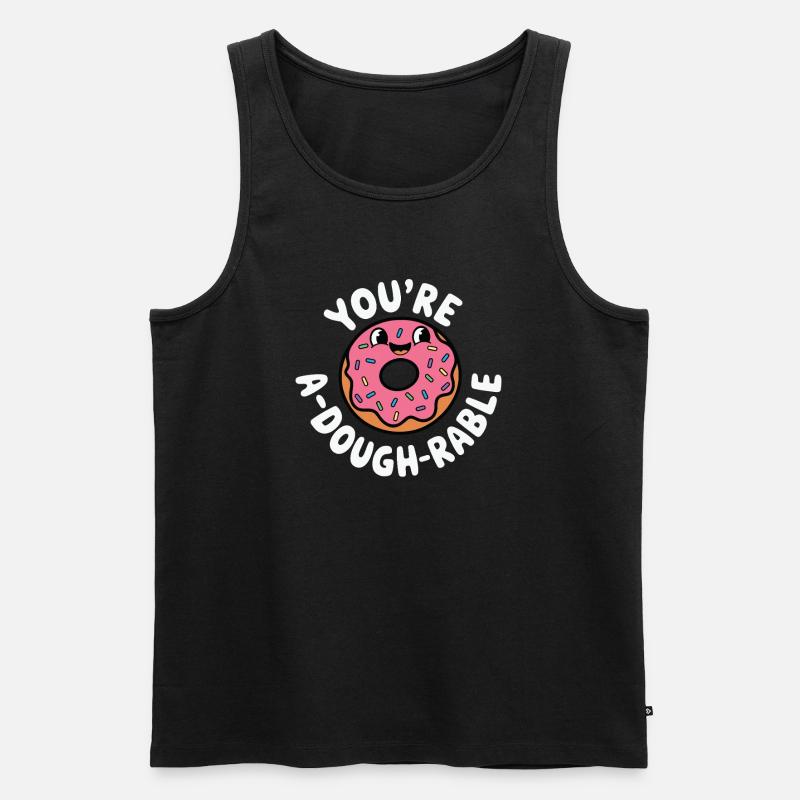 Cute Donut Pun - Männer Premium Bio Tank Top - Schwarz