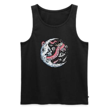 Space Battle with Alien Tentacles - Men's Premium Organic Tank Top - black - Front - AI Model Male 178 light (178cm)