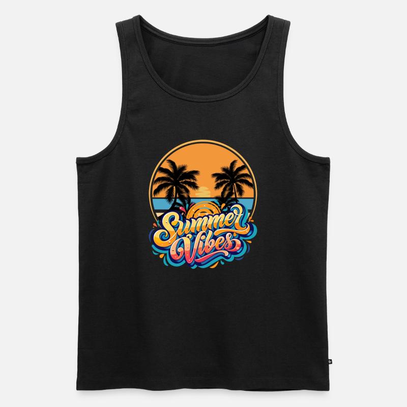 Summer Vibes - Männer Premium Bio Tank Top - Schwarz