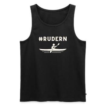 Rudern - Männer Premium Bio Tank Top - Schwarz - Vorne - Michal (187cm)