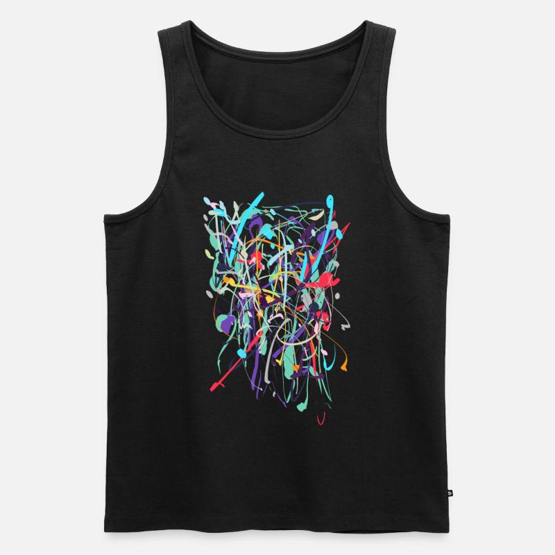 abstrakt - Männer Premium Bio Tank Top - Schwarz