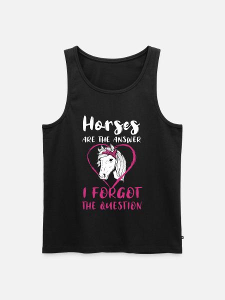 Hester er svaret Jeg glemte spørsmålet Hester - Premium økologisk Tanktop for menn - svart