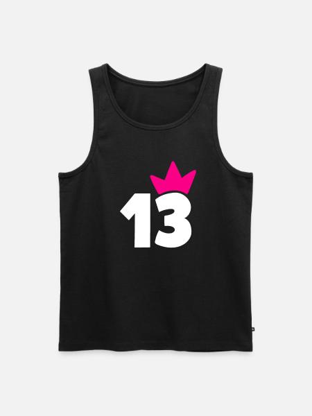 13 Krone Fille 13 - Débardeur bio Premium Homme - noir