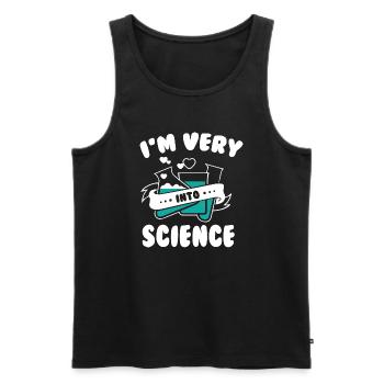 I m Very Into Science - Men's Premium Organic Tank Top - black - Front - Michal (187cm)