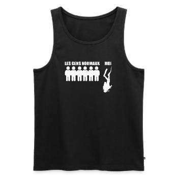Plongée | Cadeau Plongeur - Débardeur bio Premium Homme - noir - Devant - Michal (187cm)
