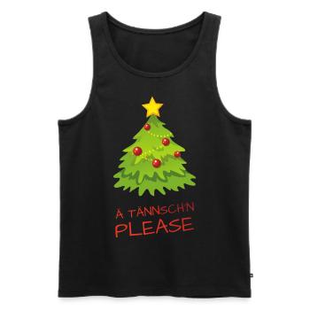 Ä Tännsch'n Please - Männer Premium Bio Tank Top - Schwarz - Vorne - Michal (187cm)