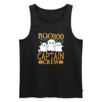 Kapitän uu Lustiger Kapitän - Männer Premium Bio Tank Top - Schwarz - Vorne - AI Model Male 178 light (178cm)