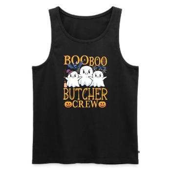 Butcher Butcher Butcher’s Shop Dicton - Débardeur bio Premium Homme - noir - Devant - AI Model Male 178 light (178cm)