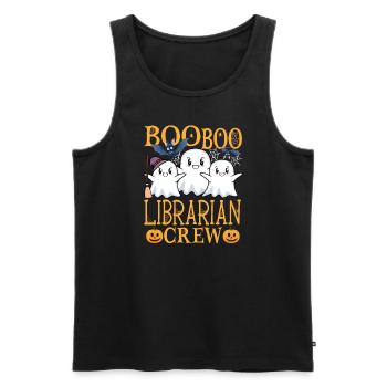 Librarian Uu Lustiger Librarian - Men's Premium Organic Tank Top - black - Front - AI Model Male 178 light (178cm)
