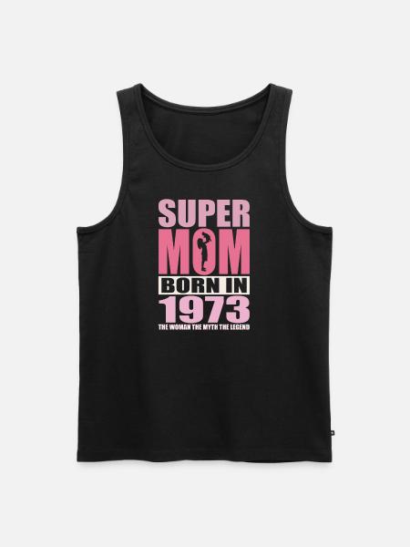 Mom's birthday 1973 | Super Mom - Men's Premium Organic Tank Top - black