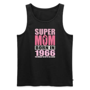 Mom's birthday 1966 | Super Mom - Men's Premium Organic Tank Top - black - Front - AI Model Male 178 light (178cm)
